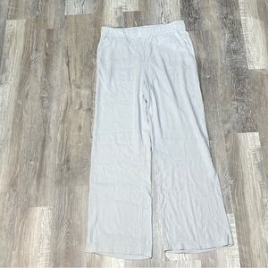 H&M Trouser Pants Womens light blue High Rise Straight Leg Career Workwear